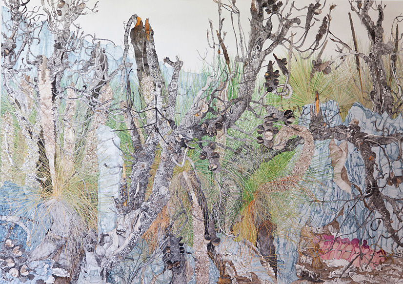 Kelp Basket on a Path to Rocky Cape, Tasmania 2011-2012 ,Watercolour, 127.x 183cm
