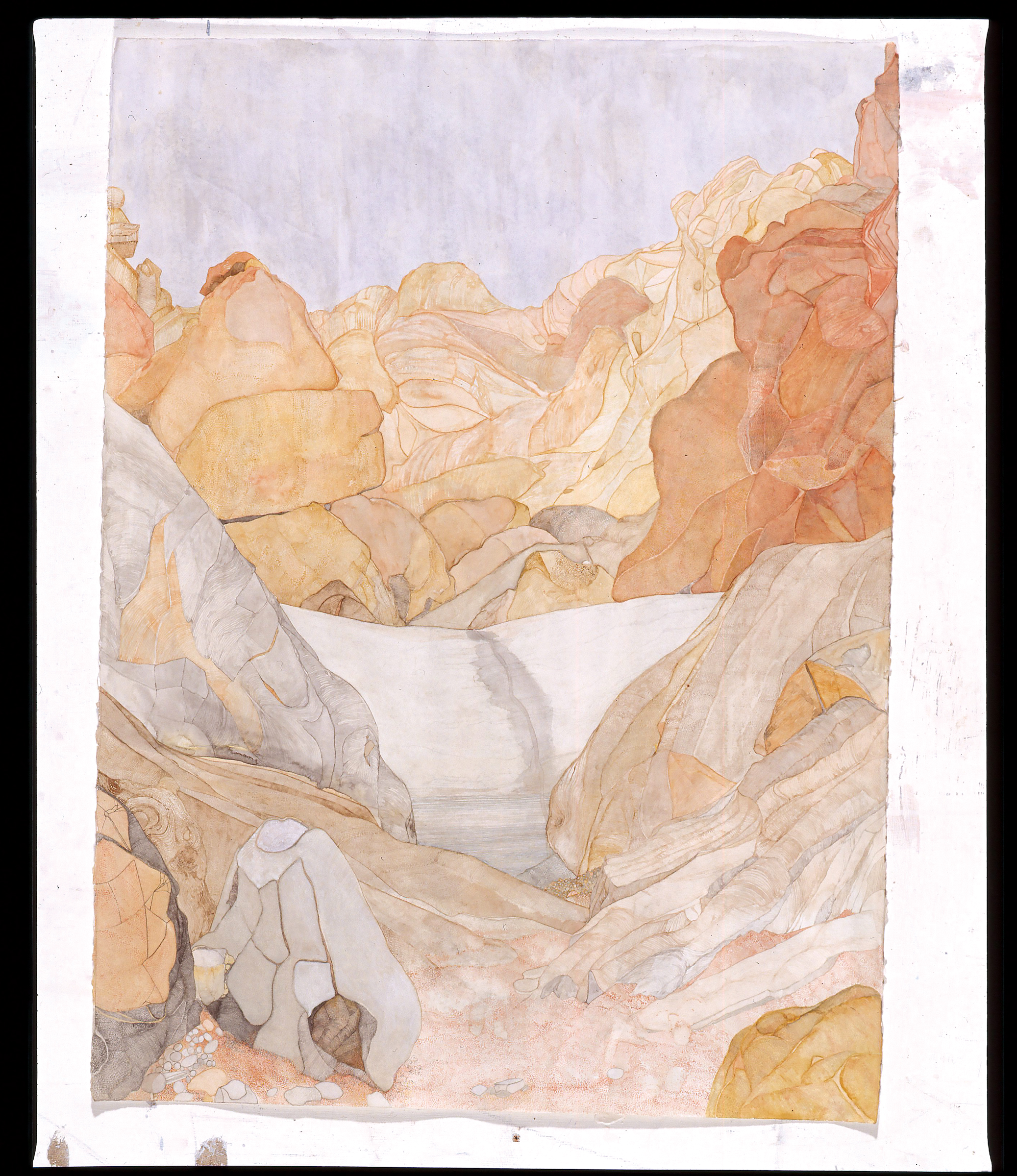 Large  White  Rock  Blocking  River  Bed